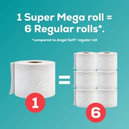 Angel Soft 2-Ply Toilet Paper, 18 Mega XL Rolls, 480 Sheets Per Roll - Thumbnail 3