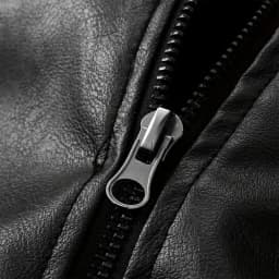 IYTR Mens Slim Leather Jackets Long Sleeve Zip Up Stand Collar Motorcycle Jacket Fashion Leather Coats with Pockets (Black,XXL) - Thumbnail 7