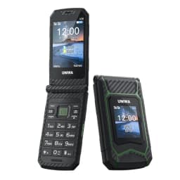 UNIWA X29 Rugged Flip GSM Cellphone 2.8" +1.77" Dual Screen Mobile Phone Big Push-Button Telephone for Elderly (Green) - Thumbnail 1