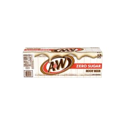 A&W Zero Sugar Root Beer Soda Pop, 12 fl oz, 12 Pack Cans - Thumbnail 10