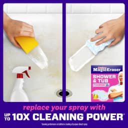 Mr. Clean Magic Eraser Sponge, Shower & Tub Cleaner, Lavender, 3 Count - Thumbnail 4