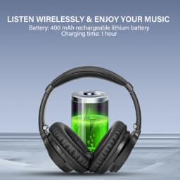 Led Bluetooth Headphones Over Ear, Foldable Wireless Headphones With 3 Eq Modes - Thumbnail 3