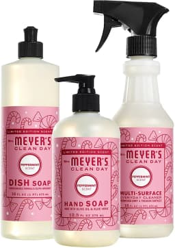 Mrs. Meyer's Peppermint Kitchen Set Dish Soap Hand Soap Multi-Surface Cleaner, 3CT - Thumbnail 1
