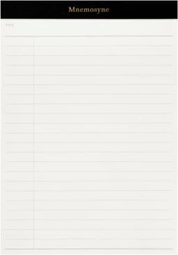 A5 Mnemosyne Notepad Writing Pad 8mm Line with Margin 3 Pack - Thumbnail 3