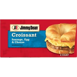 Jimmy Dean Frozen Croissant Breakfast Sandwiches Sausage, Egg & Cheese, 8 Count, 36 oz, 13g Protein per Serving (Fully Cooked) - Thumbnail 17