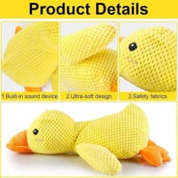 Mellow Dog Calming Duck, 2026 New Calming Duck Dog Toy, Calming Ducks Dog Toy, The Mellow Dogs Calming Pillow with Quacking Sound, Soft Stuffed Ducks - Thumbnail 4