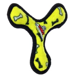 Tuffy Jr Boomerang Yellow Bone Durable Plush Squeaky Dog Toy - Thumbnail 4