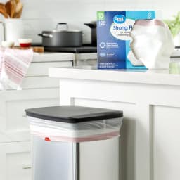 Great Value Strong Flex 13 gal Drawstring Tall Kitchen Trash Bags, Fresh Scent, 120 Bags - Thumbnail 4