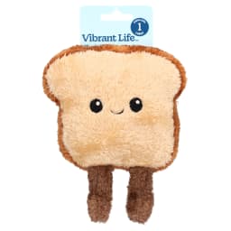 Vibrant Life Brown Toast Plush Dog Toy with Squeaker, Chew Level 1 - Thumbnail 7