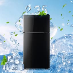 TACOOL 2.35 Cu.ft Small Mini Refrigerator for Office Compact Dual Door Fridge Egg Trey Low Noise, Black - Thumbnail 3