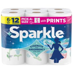 Sparkle Pick-A-Size Paper Towels, Multi-Color, 6 Double Rolls, 110 Sheets per Roll - Thumbnail 3