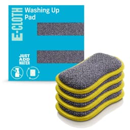 E-Cloth Washing Up Pad, Premium Microfiber Non-scratch Kitchen Dish Scrubber Sponge, 100 Wash Guarantee, Yellow, 4 Pack - Thumbnail 1