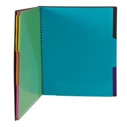 JAM Paper & Envelope Plastic Multi-Pocket Folder, 12 Pockets, Smoke Grey - Thumbnail 2