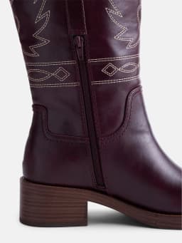 No Boundaries Women's Bird Embroidered Block Heel Boots - Thumbnail 4