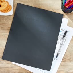 (10 pack) Pen+Gear Letter Size 3-Prong Paper Folder, Black - Thumbnail 3