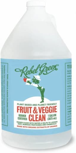 Rebel Green Fruit & Veggie Clean - Natural, Plant-Based Vegetable Wash - Sustainable, No Aftertaste - 1 Gallon Refill - Thumbnail 7
