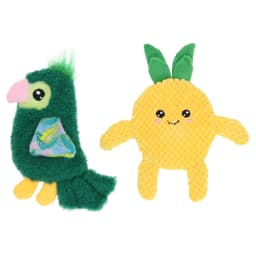 Vibrant Life Summer Flattie Bird and Pineapple Dog Toys with Crinkle, Chew Level 2, 2 Pack - Thumbnail 1