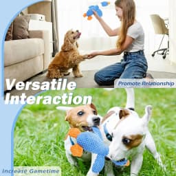 Vitscan Upgraded Goose Indestructible Dog Toys for Aggressive Chewers Small Medium Large Breed, Crinkle Squeaky Dog Toys Plush Dog Toy Puppy Chew - Thumbnail 7