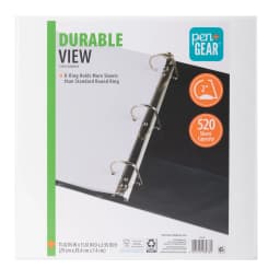 Pen+Gear Durable View Binder, 2-Inch Rings, White, 1 Count, 520-Sheet Capacity - Thumbnail 1