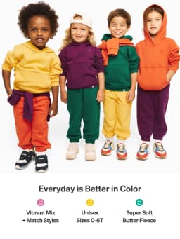Color Mix by Garanimals Baby & Toddler Fleece Sweatpants, Sizes 0–6T - Thumbnail 4
