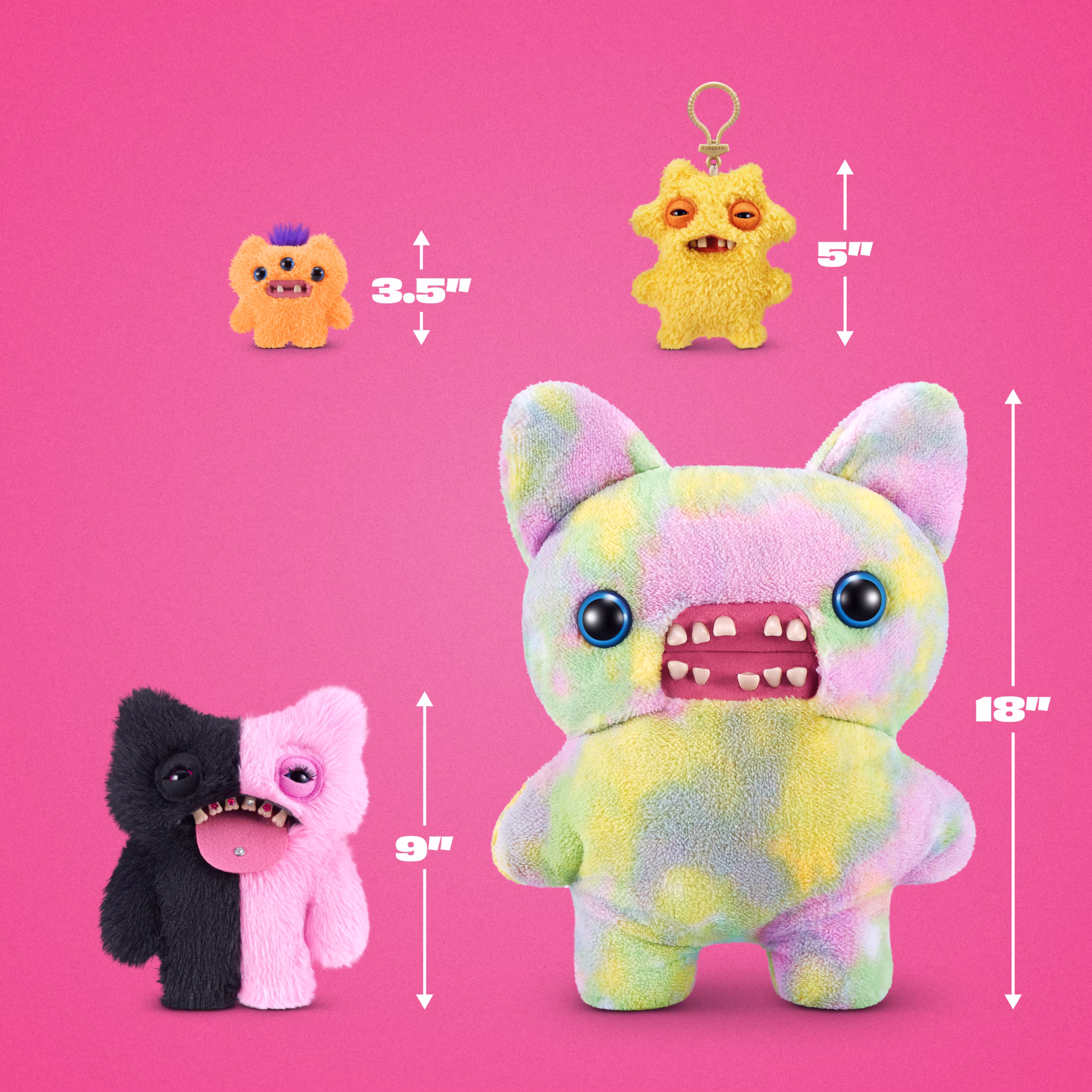 Fuggler Baddies Fuggs 9 Inch (Wide Eyed Weirdo) by ZURU - Ugly Monster Plush for All Ages - Thumbnail 8