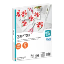 Pen+Gear White Card Stock, 8.5" x 11", 67 lb, 100 Sheets - Thumbnail 1
