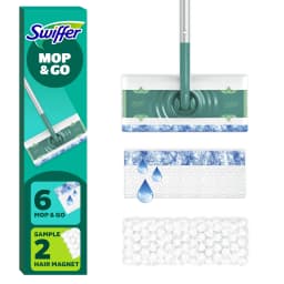 Swiffer Mop & Go Starter Kit (1 Device, 6 Hair Magnet Dry Cloths, 2 Mop & Go Wet Cloths) - Thumbnail 1
