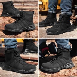 Sogetch Steel Toe Boots for Men Women Comfortable Lightweight Work Boots Indestructible Safety Shoes - Thumbnail 7