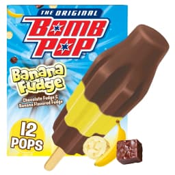 Bomb Pop Banana Fudge Freeze Ice Pop, Frozen Freezer Dessert, 12 Pack - Thumbnail 2
