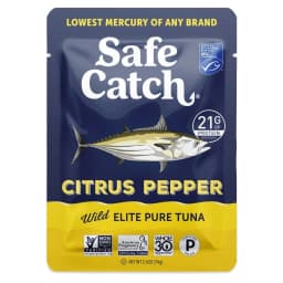 Safe Catch Citrus Pepper Wild Elite Pure Tuna, 2.6 oz Pouch – Citrus Pepper Seasoned Tuna with 21g Protein - Thumbnail 1