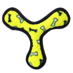 Tuffy Jr Boomerang Yellow Bone Durable Plush Squeaky Dog Toy - Thumbnail 2
