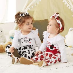 PatPat Newborn Baby Girl Clothes Long Sleeve Romper Bodysuit and Pants Outfit Set, 0-3 Months - Thumbnail 2