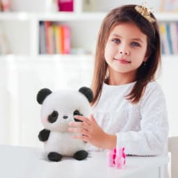YiJuHui 1pcs Plush Panda Stuffed Animal Ultra Soft Realistic Toy for Sleep Anxiety Relief Stress Comfort Cuddly Companion Gift - Thumbnail 4