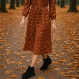 Cushionaire Hip 2 Genuine Suede Ankle Boots for Women, Cozy Faux Shearling Lining Pull On Winter Womens Boots - Thumbnail 9