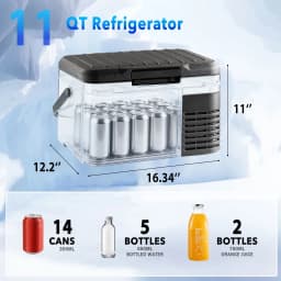 Winfire 11 QT Portable Compressor Refrigerator Freezer, 15-Min Fast Cooling, ECO & MAX Dual Modes for Camping RV and Home Use - Thumbnail 2
