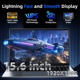 SGIN 15.6" Laptop 6GB DDR4 128GB SSD Windows 11 Laptops Computer, 4-Core Intel Celeron CPU, AI App, Office 365 - Thumbnail 3