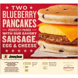 Jimmy Dean Frozen Breakfast Sandwich, Blueberry Griddle Cake Sausage, Egg and Cheese, 4 Count - Thumbnail 14