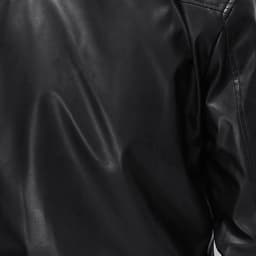 Dezsed Men's Faux Leather Jacket Men's Winter Long-sleeved Leather Motorcycle Jacket Zipper Coat Long Sleeve Hoodless Faux Leather Outwear & Jackets Black L - Thumbnail 3