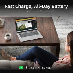 HP 17.3” FHD AI Laptop, Intel Core Ultra 7 255U (Up to 5.2GHz), 16GB DDR5 RAM, 512GB SSD, Windows 11 Home, Wi-Fi 6 - Thumbnail 4