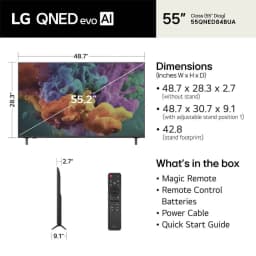 LG 55QNED84B 55 inch Class QNED84B Series 4K Mini LED evo AI Smart TV - Thumbnail 2