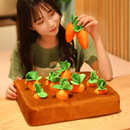 ADruer Plush Dog Pet Carrot Chewing Toys, Carrot Farm Dog Toys, Pet Carrot Plush Training Toys, Dog Enrichment Toys, Dog Carrot Farm Promote Natural - Thumbnail 2