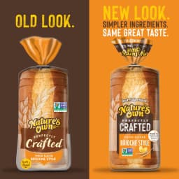 Nature's Own Perfectly Crafted Brioche Style Bread Loaf, Thick Sliced Non-GMO Brioche Bread, 22 oz Loaf - Thumbnail 16