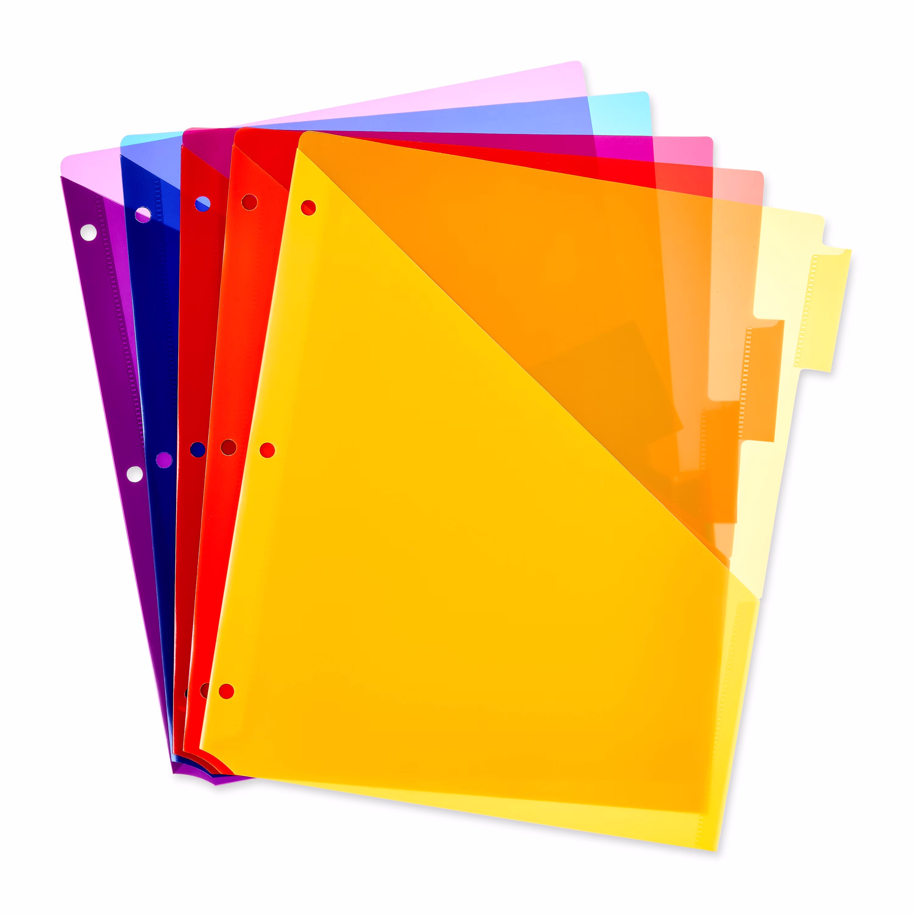 Pen+Gear Vibrant Color 8-Tab Dividers with Pockets - Thumbnail 4