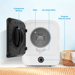 TABU Washer and Dryer Set, 19LBS Fully Automatic Washing Machine & 10LBS Clothes Dryer (White&White) - Thumbnail 3