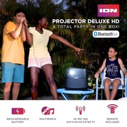 Restored ION Audio Projector Deluxe HD Battery/AC Powered 720p HD LED Bluetooth-enabled (Refurbished) - Thumbnail 3