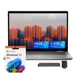 Dell Latitude 7450 Ultra Lightweight 14" FHD+ Business Laptop, 16GB RAM, 1.5TB Storage (512GB SSD+1TB Docking Station) - Thumbnail 1