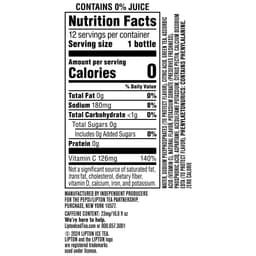 Lipton Green Tea Mixed Berry Zero Sugar Iced Tea, 16.9 fl oz, 12 Pack Bottles​ - Thumbnail 6