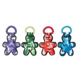 Multipet Camouflage Tug 'o Man Dog Toy with Cotton Rope & Squeaker for Tough Chewers, Green - Thumbnail 1