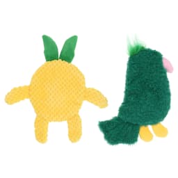 Vibrant Life Summer Flattie Bird and Pineapple Dog Toys with Crinkle, Chew Level 2, 2 Pack - Thumbnail 3