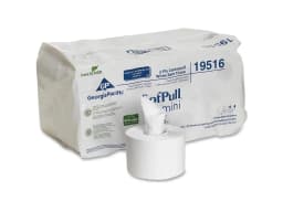 Sofpull Mini White 2-ply High-capacity Centerpull Bathroom Tissue - 2 Ply - 16 Per Carton - 1 Carton - 5.25" X 8.50" - White - Fiber - Thumbnail 1